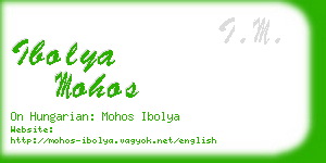 ibolya mohos business card